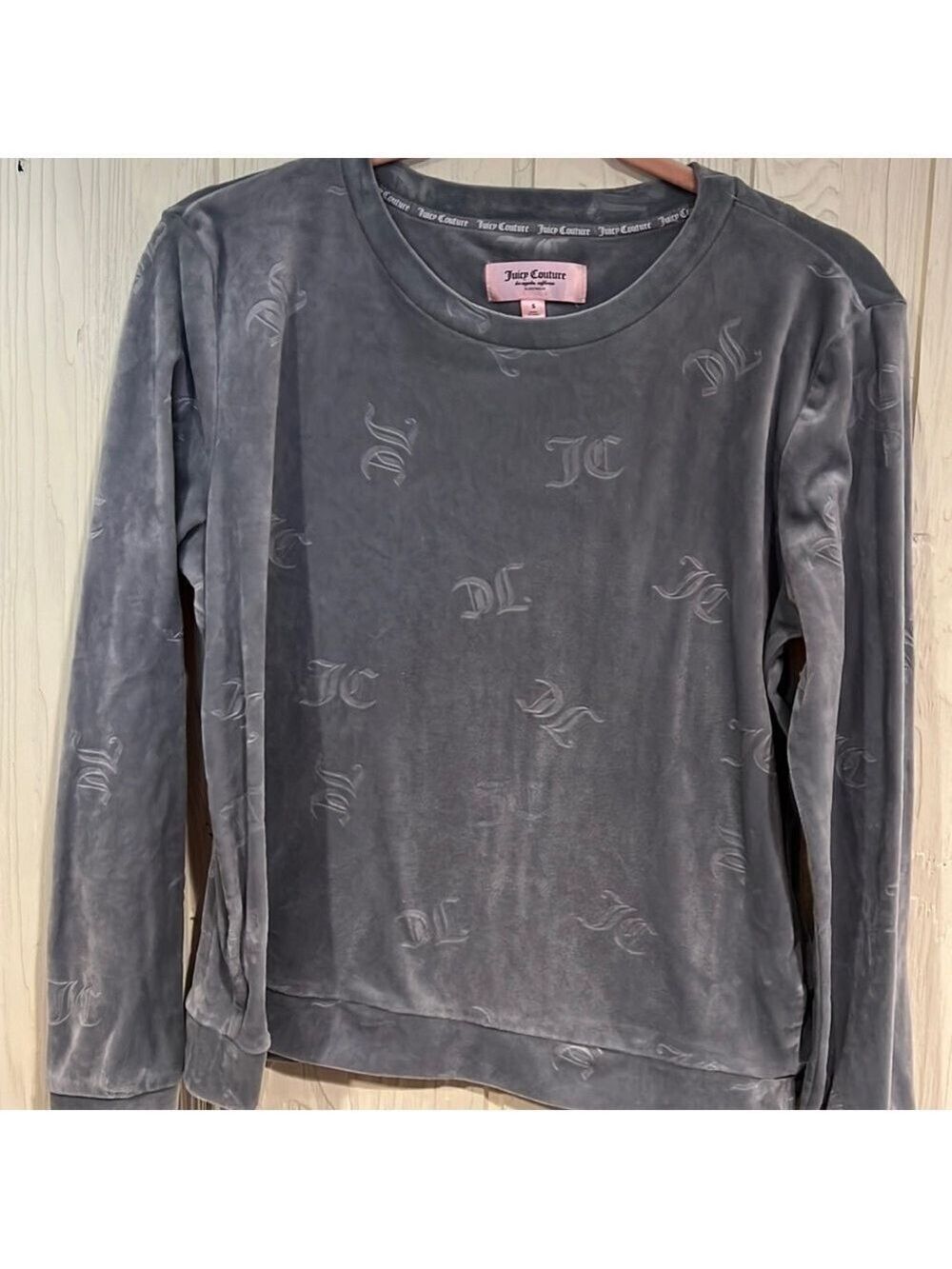 Juicy Couture Grey Velour Sleepwear Top Small